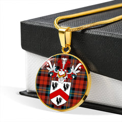Aitken Ancient Tartan Crest Circle Necklace