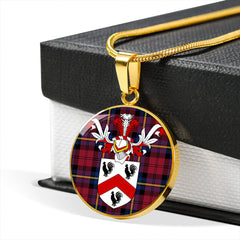 Aitken Modern Tartan Crest Circle Necklace