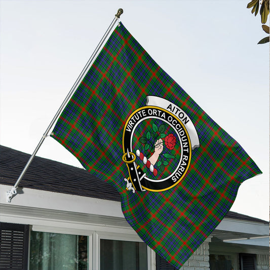 Aiton Tartan Classic Crest House Flag