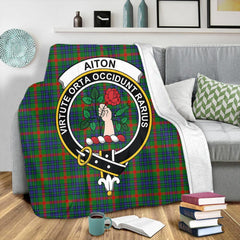 Aiton Tartan Crest Premium Blanket