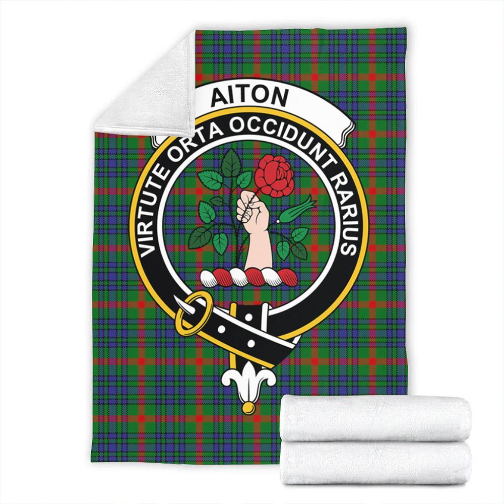 Aiton Tartan Crest Premium Blanket