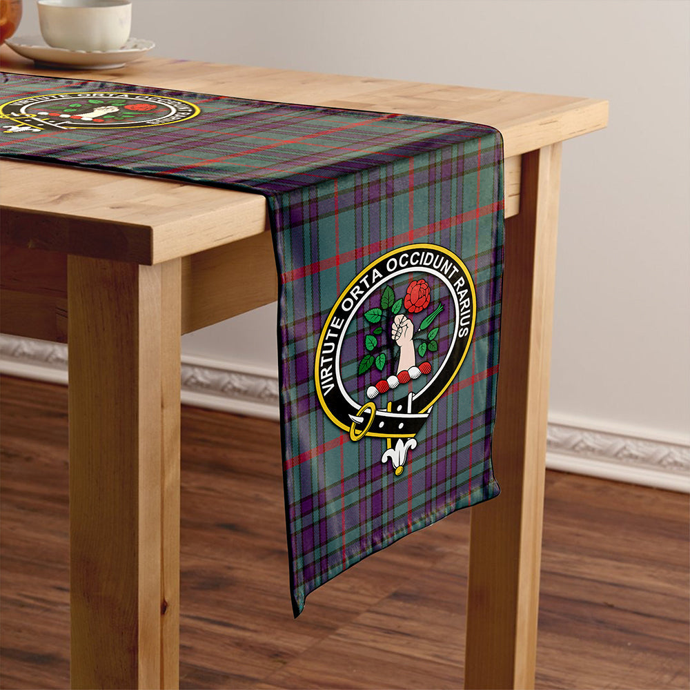Aiton Weathered Tartan Crest Table Runner