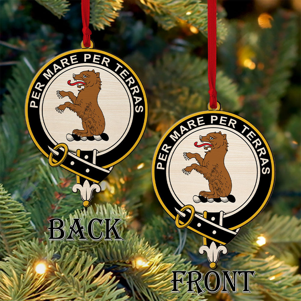 Alexander 1 Tartan Crest Wood Acrylic Ornament