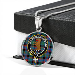 Alexander Hunting Ancient Tartan Crest Circle Necklace