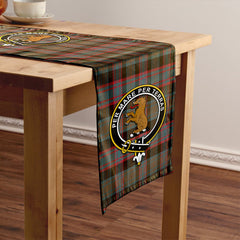 Alexander Hunting Weathered Tartan Crest Table Runner
