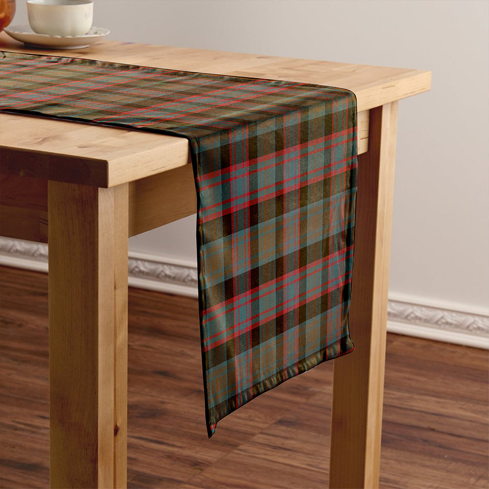 Alexander Hunting Weathered Tartan Crest Table Runner