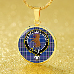 Alexander of Menstry Ancient Tartan Crest Circle Necklace