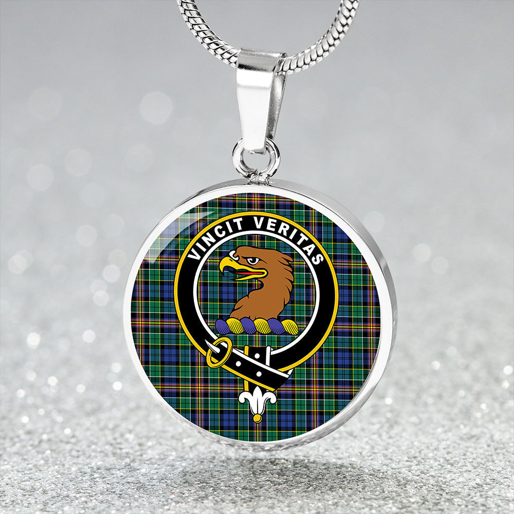 Allison Tartan Crest Circle Necklace