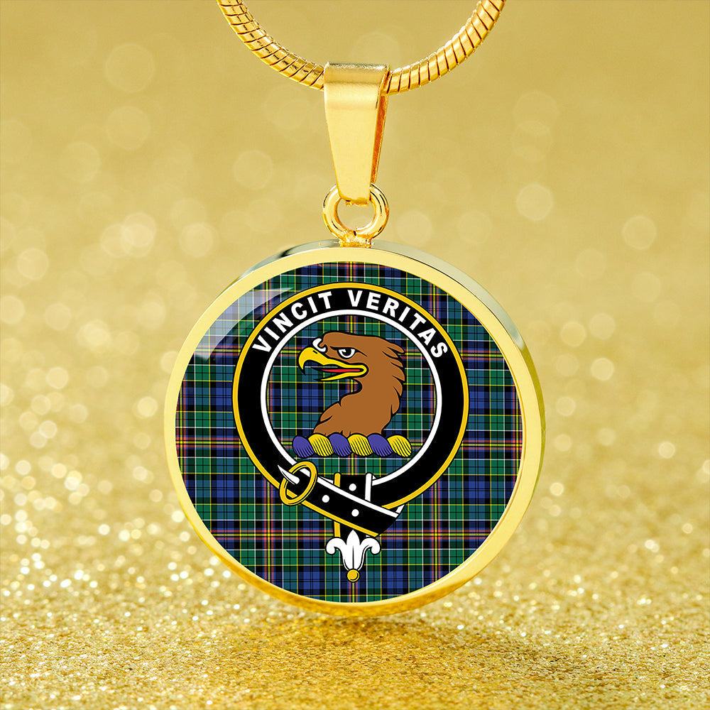 Allison Tartan Crest Circle Necklace