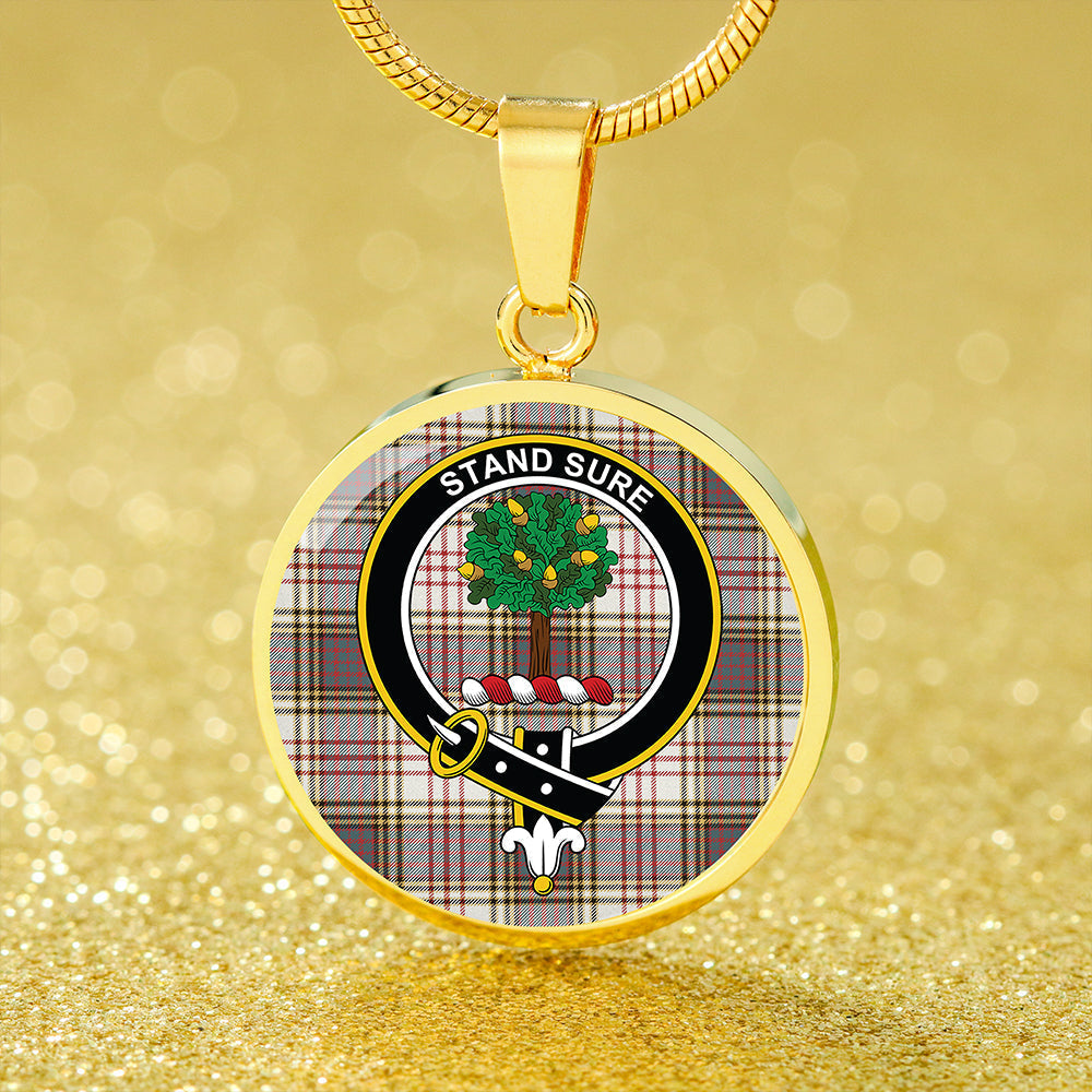 Anderson Arisaid #2 Weathered Tartan Crest Circle Necklace