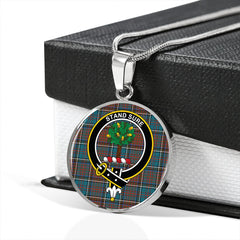 Anderson Highland Society of London Ancient Tartan Crest Circle Necklace