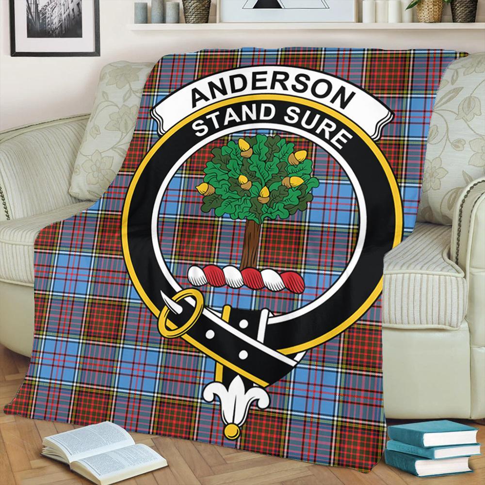 Anderson Modern Tartan Crest Premium Blanket