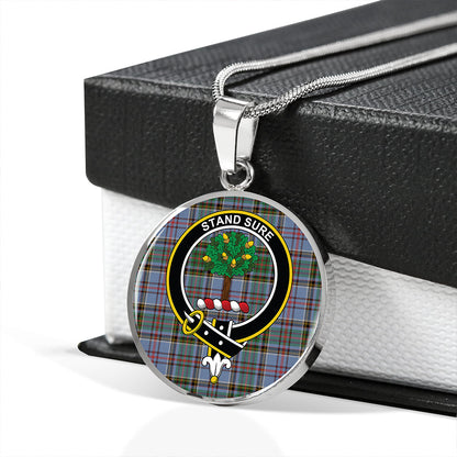 Anderson Old Ancient Tartan Crest Circle Necklace