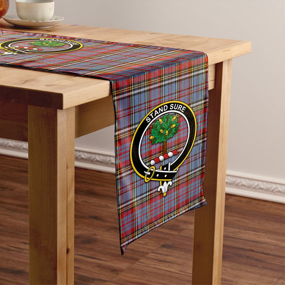 Anderson Red Tartan Crest Table Runner