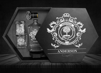 Anderson Tartan Clan Decanter Set