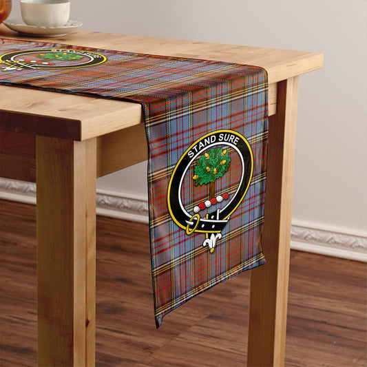 Anderson Weathered Tartan Crest Table Runner