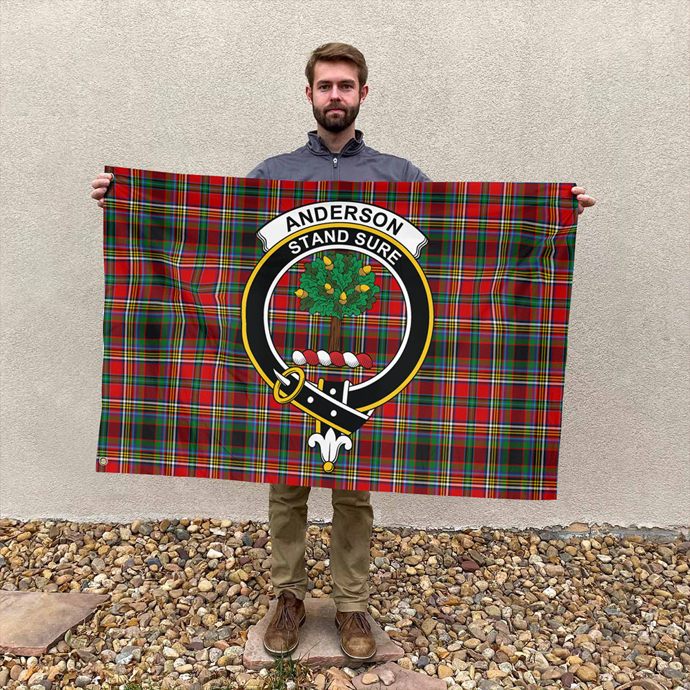 Anderson of Arbrake Tartan Classic Crest House Flag