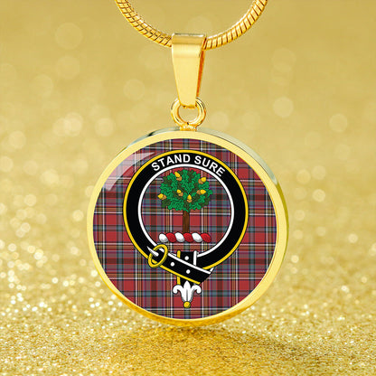 Anderson of Ardbrake Weathered Tartan Crest Circle Necklace