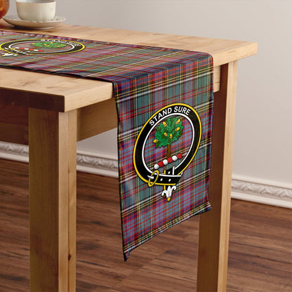 Anderson of Kinneddar Hunting Tartan Crest Table Runner