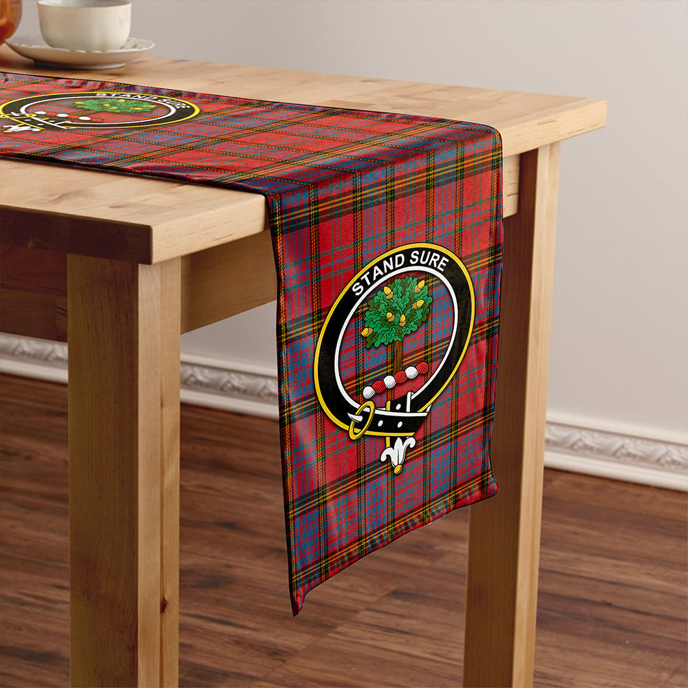 Anderson of Kinneddar Red Ancient Tartan Crest Table Runner