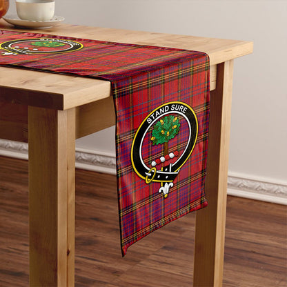 Anderson of Kinneddar Red Weathered Tartan Crest Table Runner