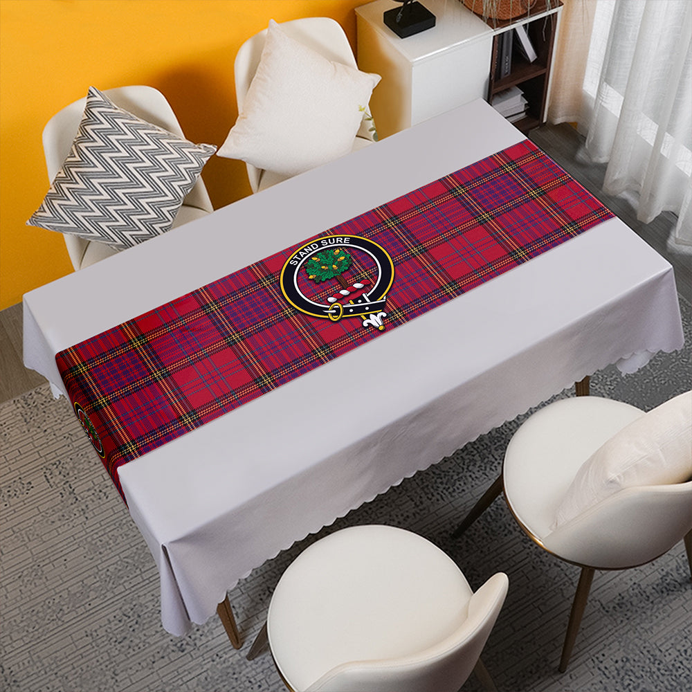 Anderson of Kinneddar Red Weathered Tartan Crest Table Runner