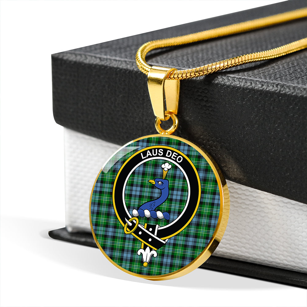 Arbuthnot Ancient Tartan Crest Circle Necklace