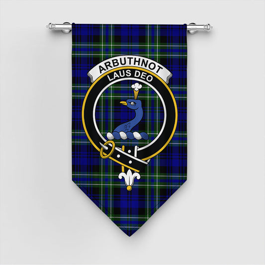 Arbuthnot Modern Tartan Crest Gonfalon