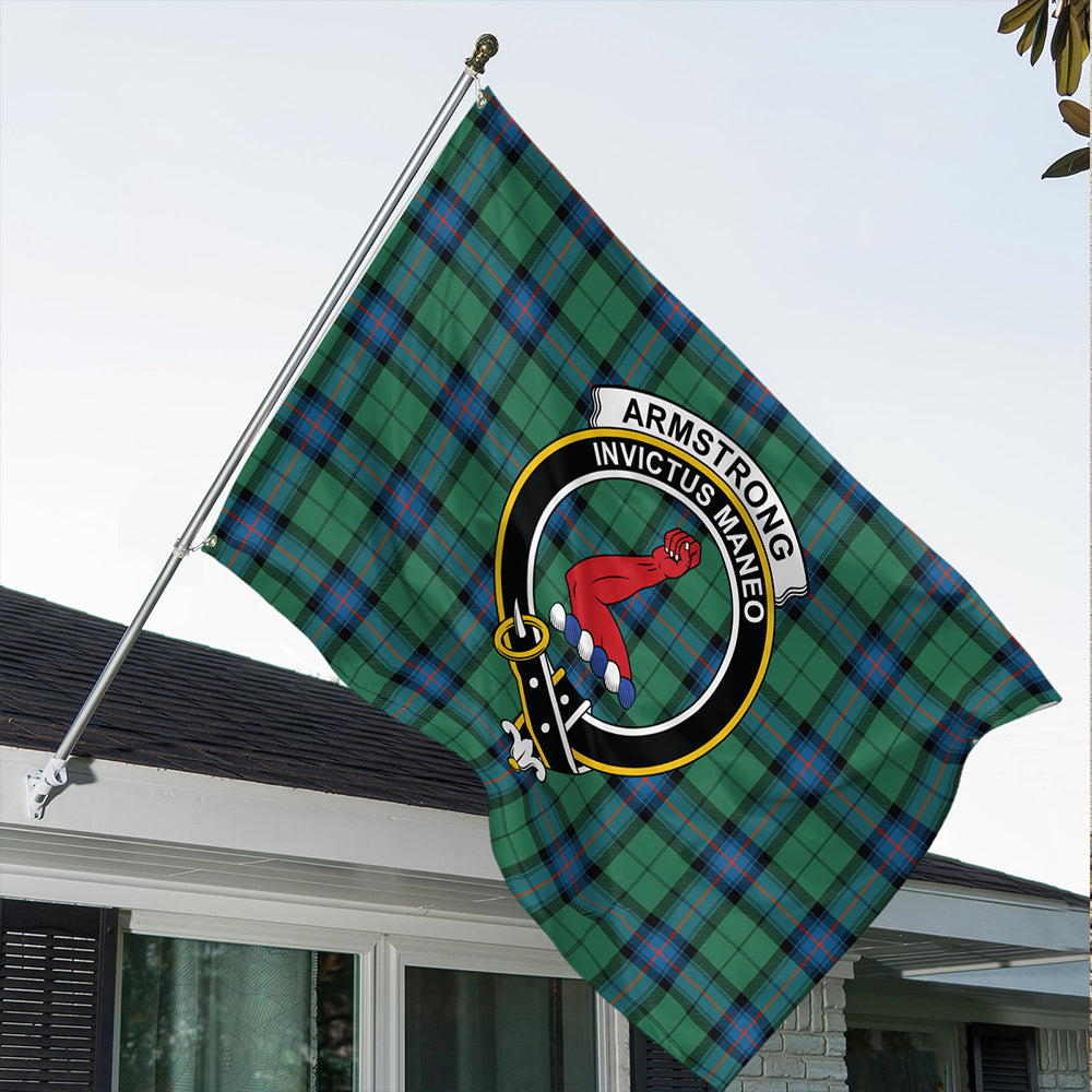 Armstrong Ancient Tartan Classic Crest House Flag