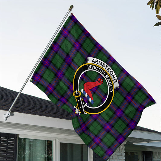 Armstrong Modern Tartan Classic Crest House Flag
