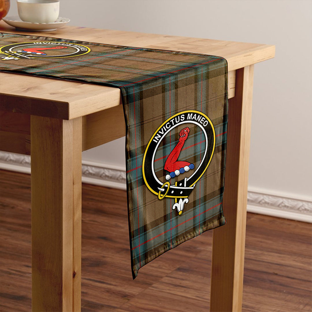 Armstrong Weathered Tartan Crest Table Runner