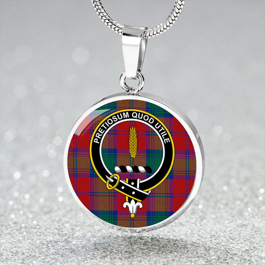 Auchinleck Tartan Crest Circle Necklace