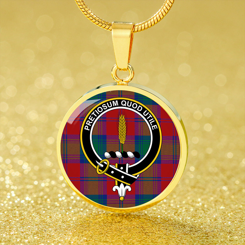 Auchinleck Tartan Crest Circle Necklace