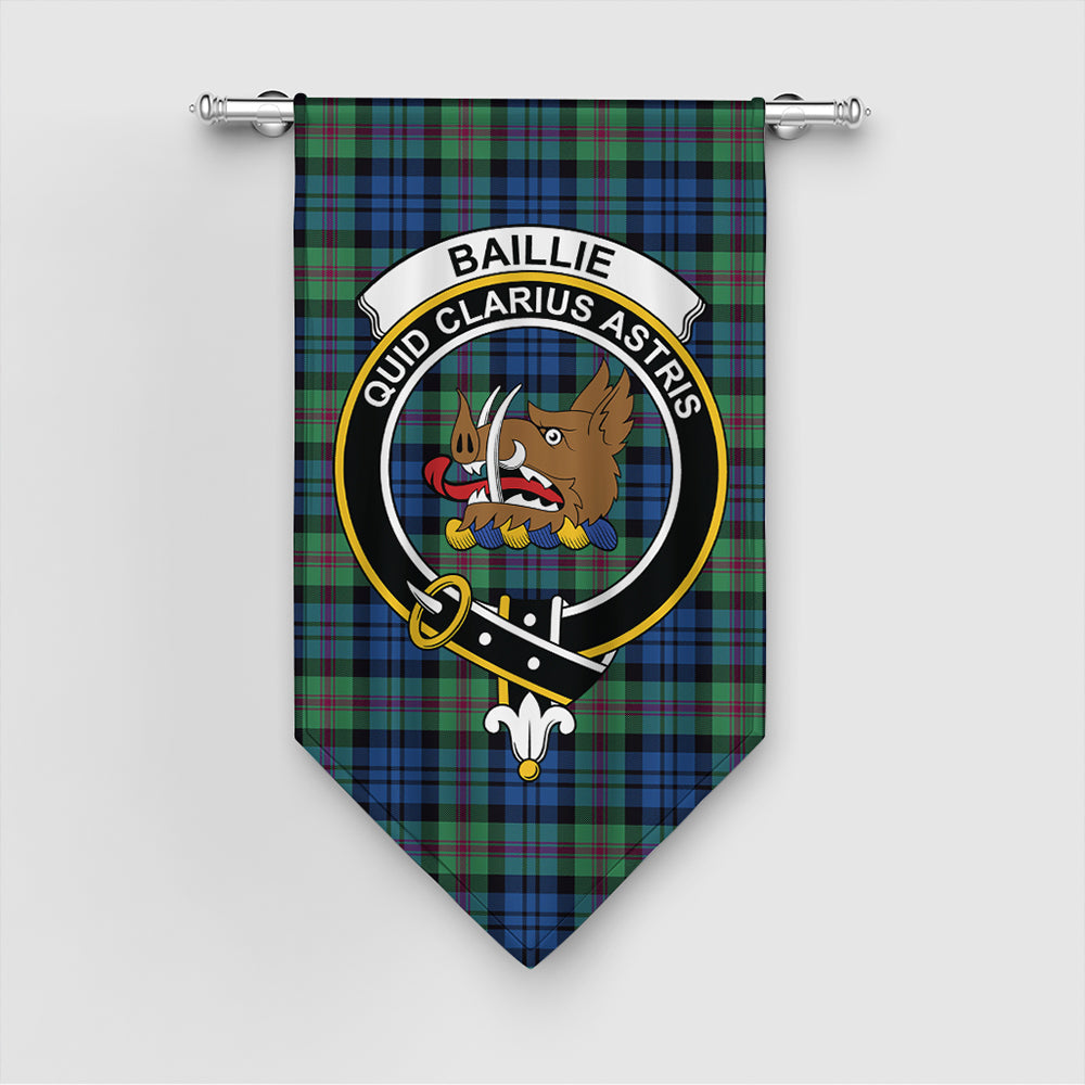 Baillie Ancient Tartan Crest Gonfalon