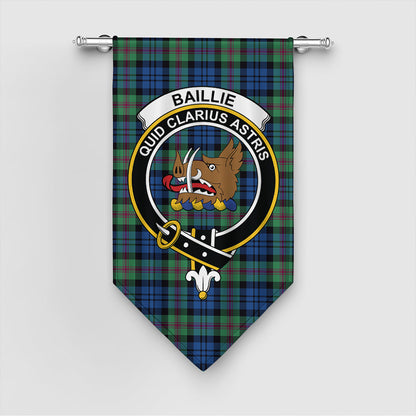 Baillie Ancient Tartan Crest Gonfalon