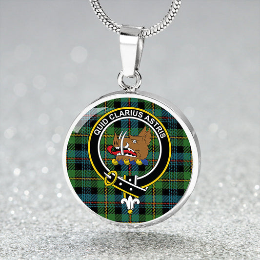 Baillie Ancient Tartan Crest Circle Necklace