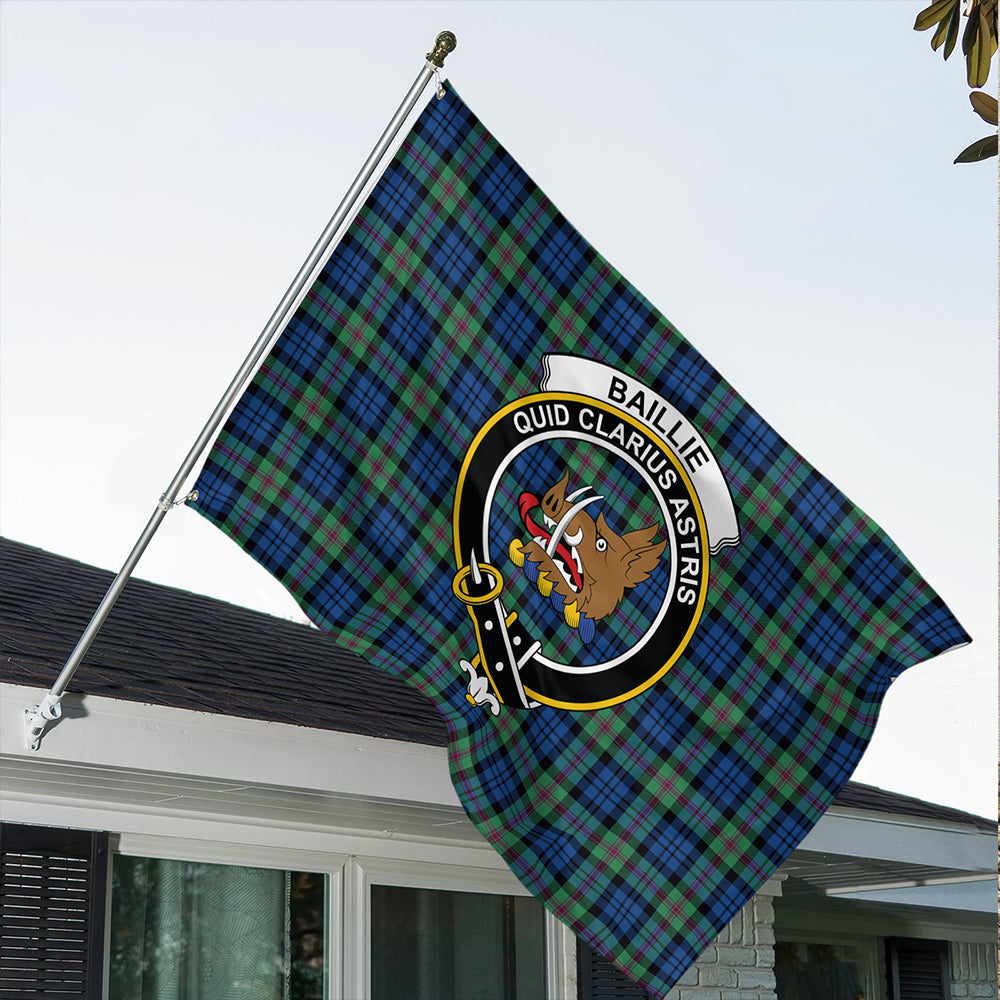 Baillie Ancient Tartan Classic Crest House Flag