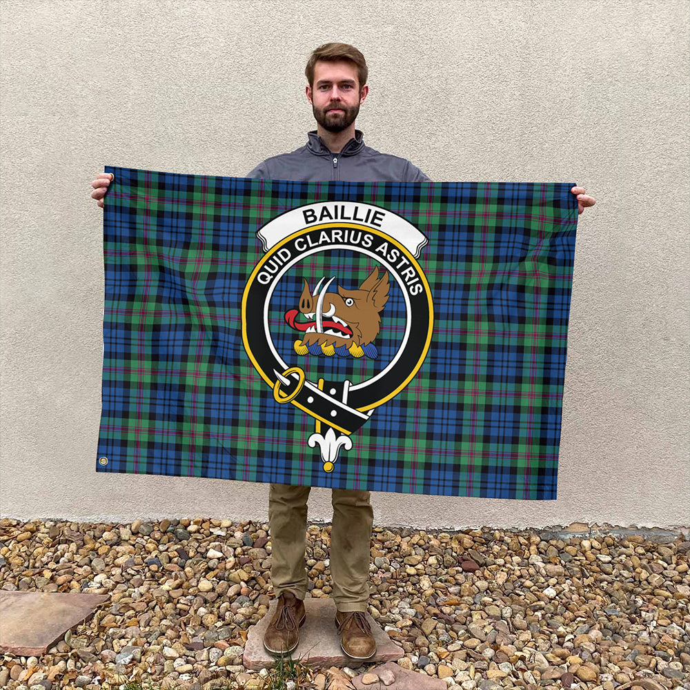 Baillie Ancient Tartan Classic Crest House Flag