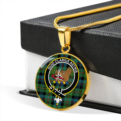 Baillie Ancient Tartan Crest Circle Necklace