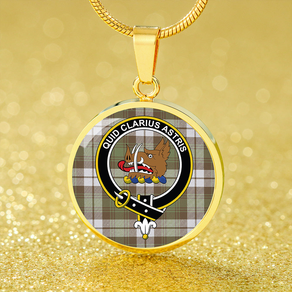 Baillie Dress Ancient Tartan Crest Circle Necklace