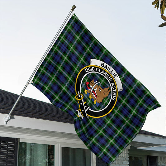 Baillie Modern Tartan Classic Crest House Flag