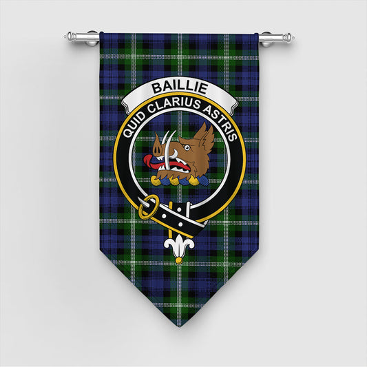 Baillie Modern Tartan Crest Gonfalon