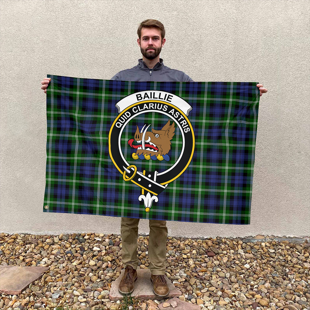 Baillie Modern Tartan Classic Crest House Flag