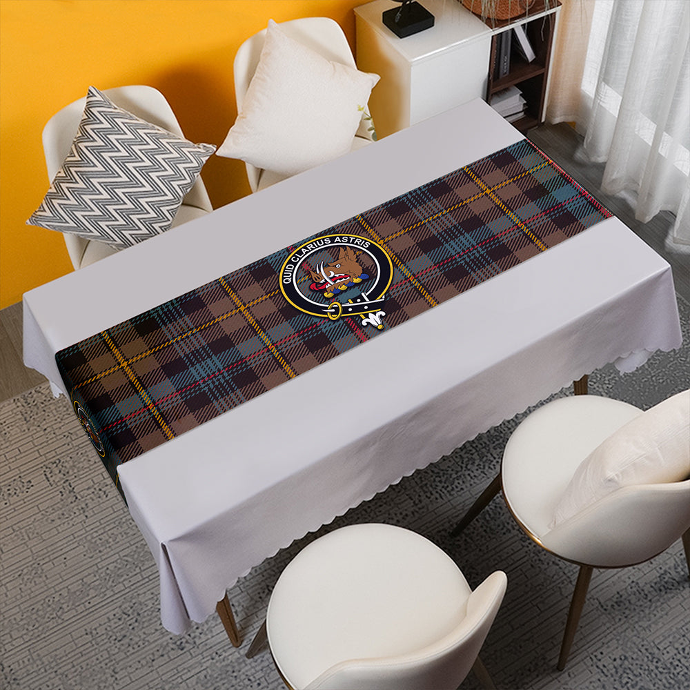 Baillie Weathered Tartan Crest Table Runner