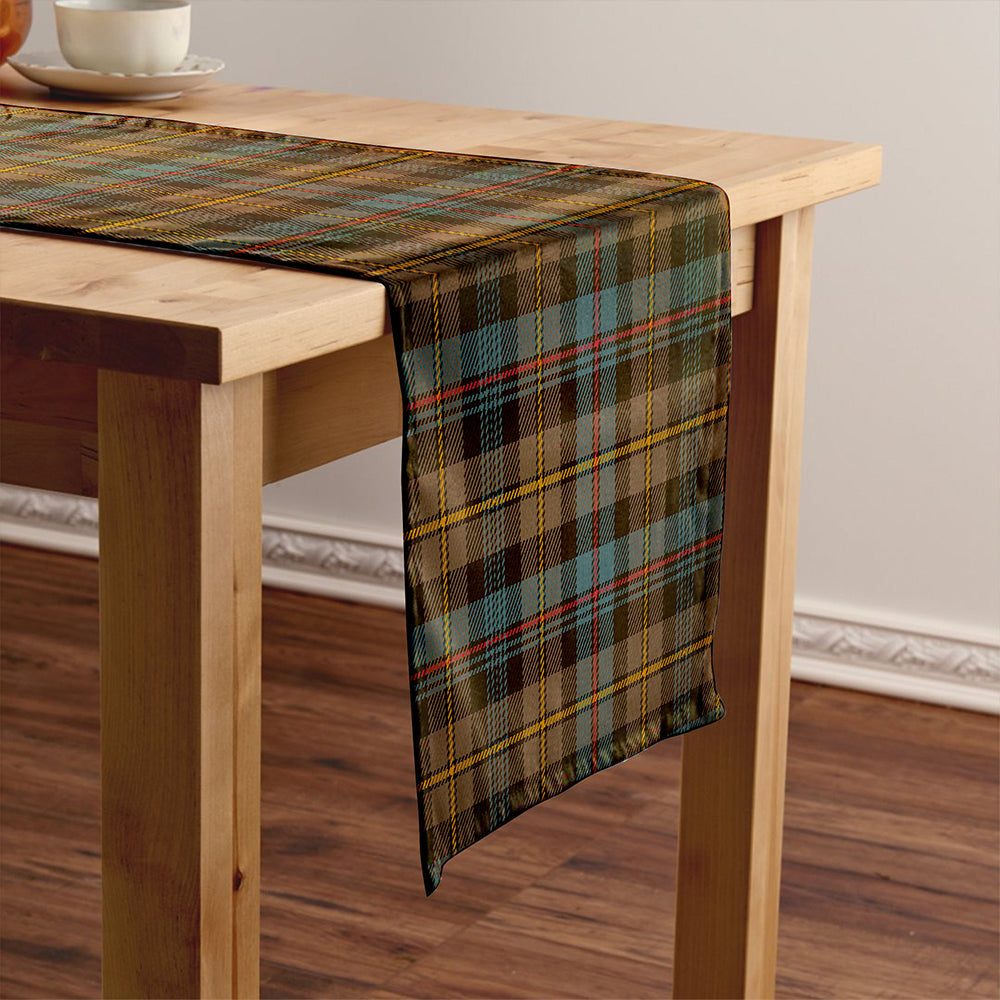 Baillie Weathered Tartan Crest Table Runner