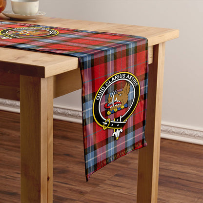 Baillie of Polkemmet Red Tartan Crest Table Runner