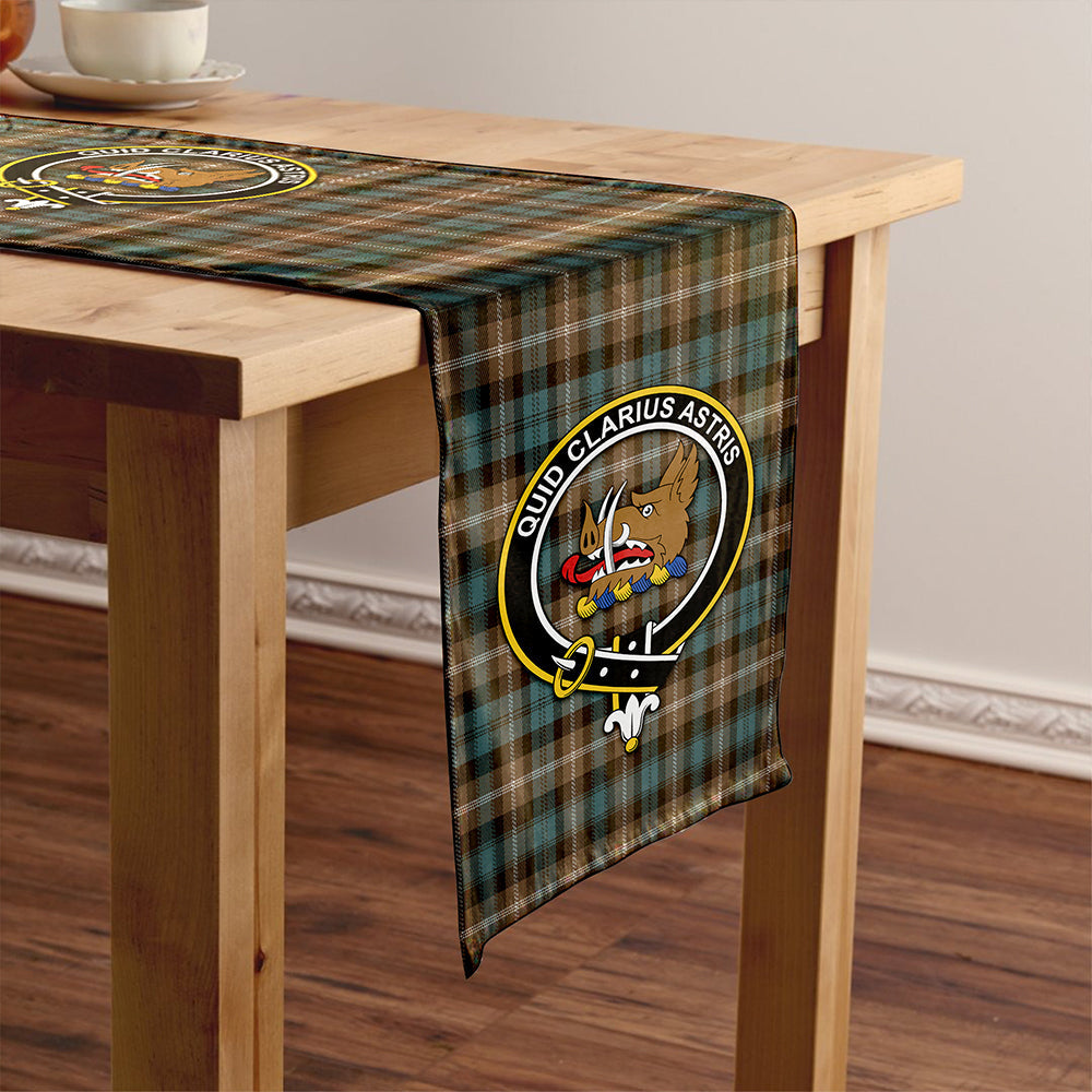 Baillie of Polkemmet Weathered Tartan Crest Table Runner