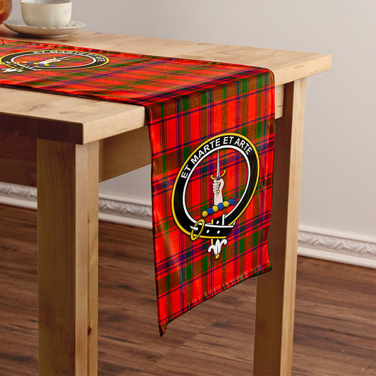 Bain Tartan Crest Table Runner