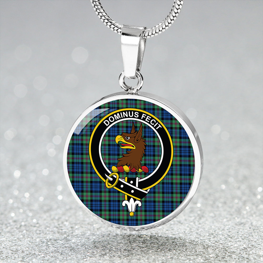 Baird Ancient Tartan Crest Circle Necklace