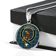 Baird Ancient Tartan Crest Circle Necklace